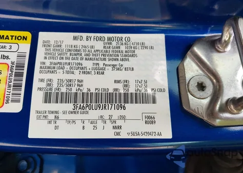 2018 Ford Fusion Hybrid Se из США, поврежденный, VIN 3FA6P0LU9JR171096